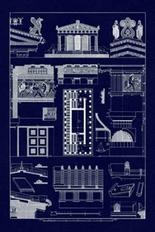 Picture of TEMPLE OF ATHENE AND THESEUS, POLYMUSEUMOME (BLUEPRINT)