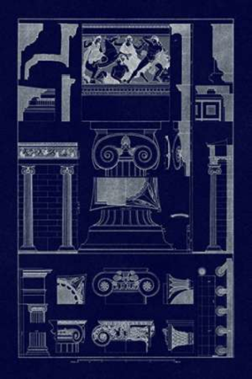 Picture of IONIC ORDERS AND CAPITALS, POLYMUSEUMOME (BLUEPRINT)