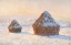 Picture of WHEATSTACKS, SNOW EFFECT, MORNING - MEULES, EFFET DE NEIGE, LE MATIN