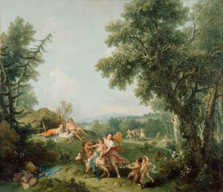 Picture of LANDSCAPE WITH THE EDUCATION OF BACCHUS