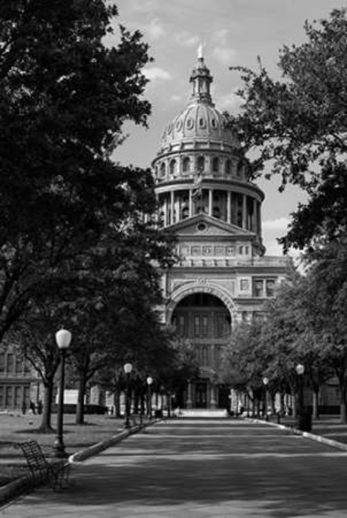 Picture of THE TEXAS CAPITOL, AUSTIN, TEXAS, 2014 - BLACK AND WHITE