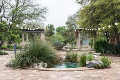 Picture of WATER FEATURE IN A COURTYARD AT THE LADY BIRD JOHNSON WILDFLOWER CENTER, NEAR AUSTIN, TX