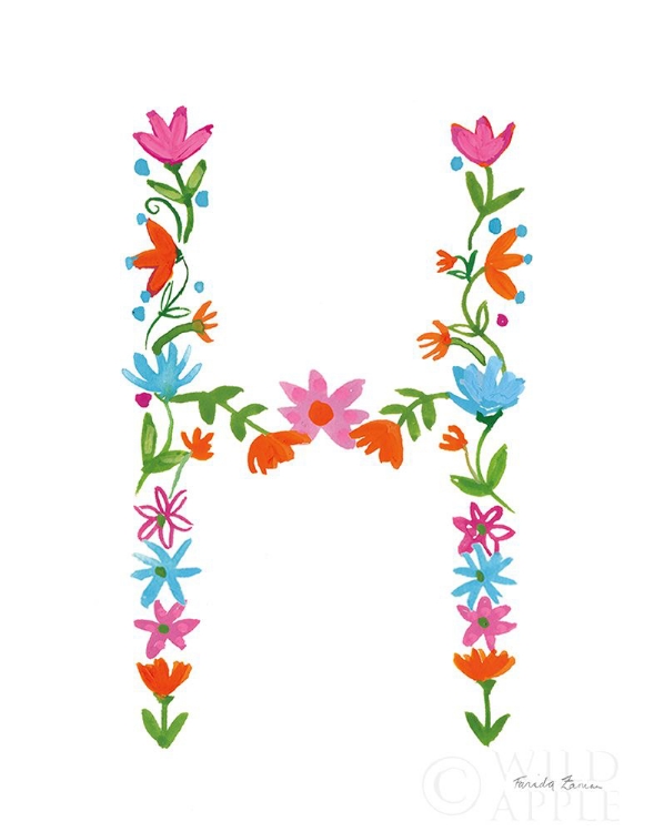 Picture of FLORAL ALPHABET LETTER VIII