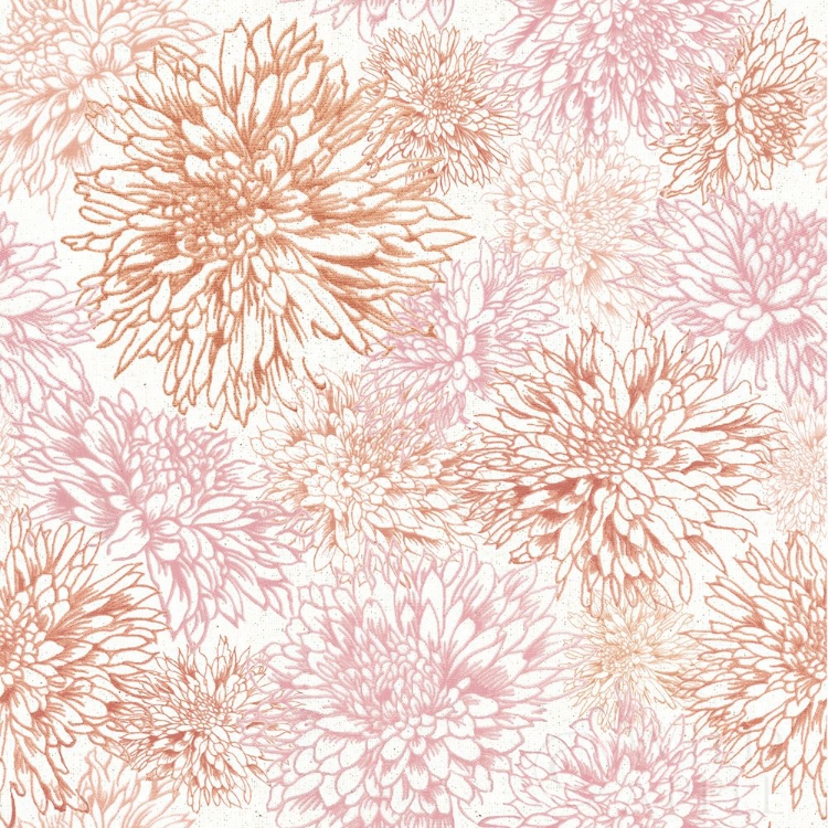 Picture of FLOWERS ON WHITE CONTEMPORARY BRIGHT PATTERN IIIA