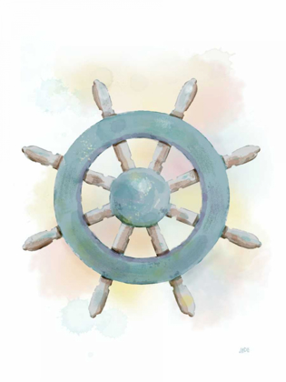 Picture of WATERCOLOR SHIPS WHEEL