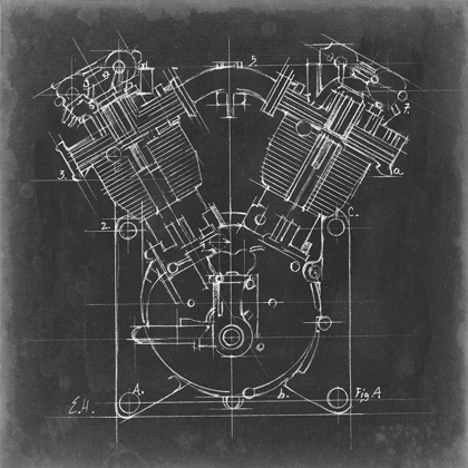 Picture of MOTORCYCLE ENGINE BLUEPRINT II