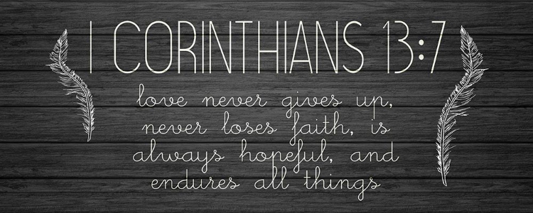 Picture of I CORINTHIANS 13 7