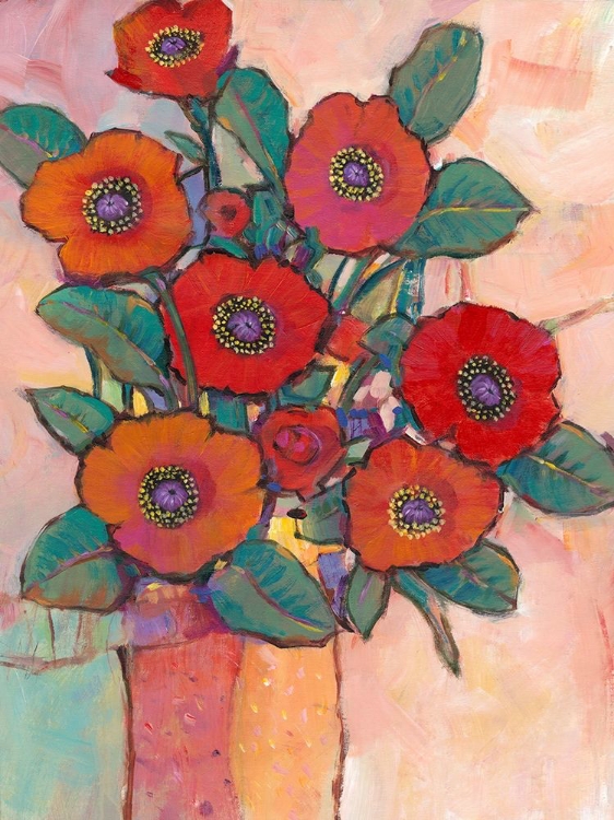 Picture of POPPIES IN A VASE I