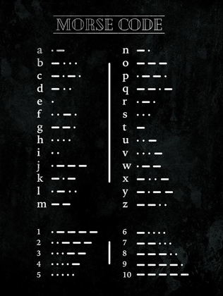 Picture of MORSE CODE OPEN