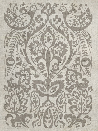 Picture of PEACOCK DAMASK II