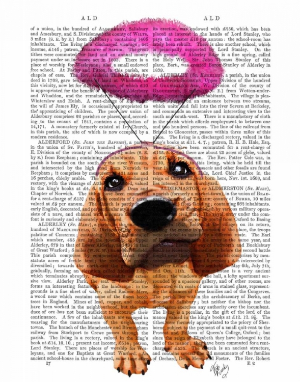 Picture of BLOODHOUND WITH ANGELIC PINK HALO