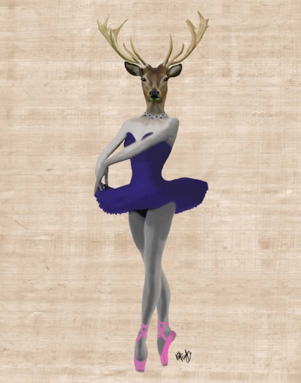 Picture of BALLET DEER IN BLUE