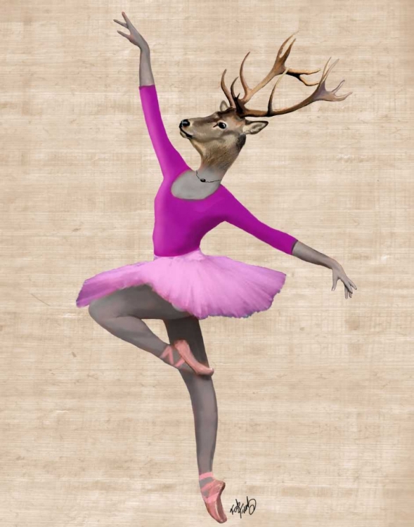 Picture of BALLET DEER IN PINK