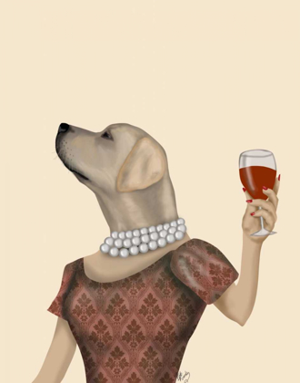 Picture of YELLOW LABRADOR WINE SNOB