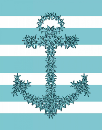 Picture of STARFISH ANCHOR IN TURQUOISE AND WHITE