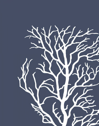 Picture of CORALS WHITE ON INDIGO BLUE C