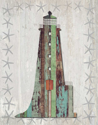 Picture of DISTRESSED WOOD STYLE LIGHTHOUSE 1