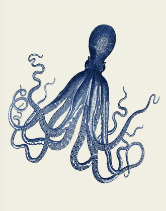 Picture of BLUE OCTOPUS ON CREAM E