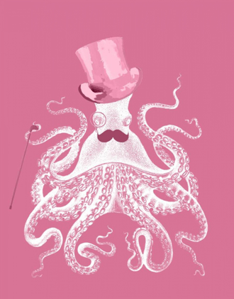 Picture of OCTOPUS WHITE ON PINK A