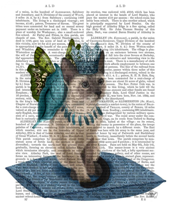 Picture of CAT WITH BLUE BUTTERFLY WINGS