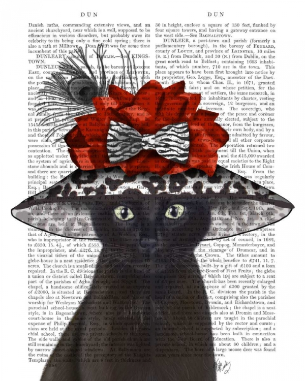 Picture of CAT, BLACK WITH FABULOUS HAT