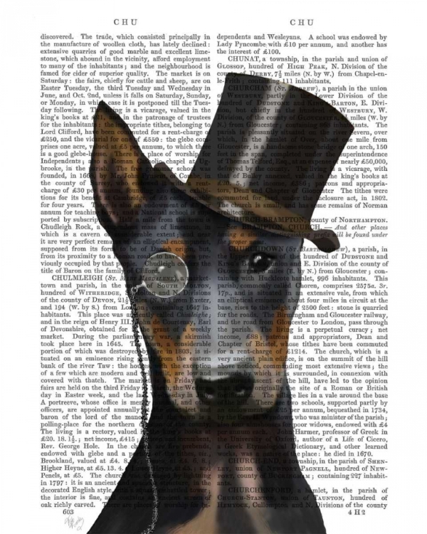 Picture of DOBERMAN, FORMAL HOUND AND HAT