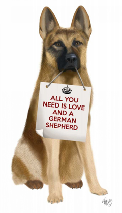 Picture of LOVE AND GERMAN SHEPHERD