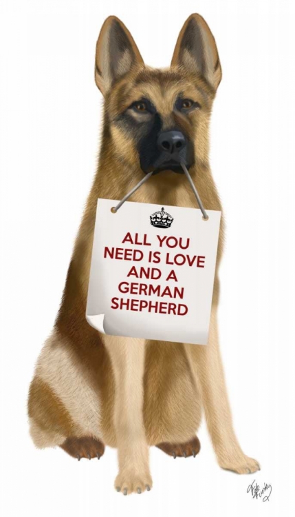 Picture of LOVE AND GERMAN SHEPHERD