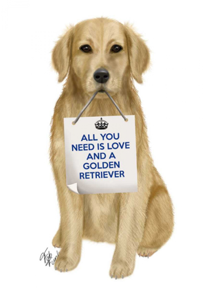 Picture of LOVE AND GOLDEN RETRIEVER