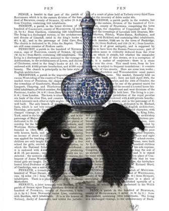 Picture of BORDER COLLIE WITH BLUE VASE