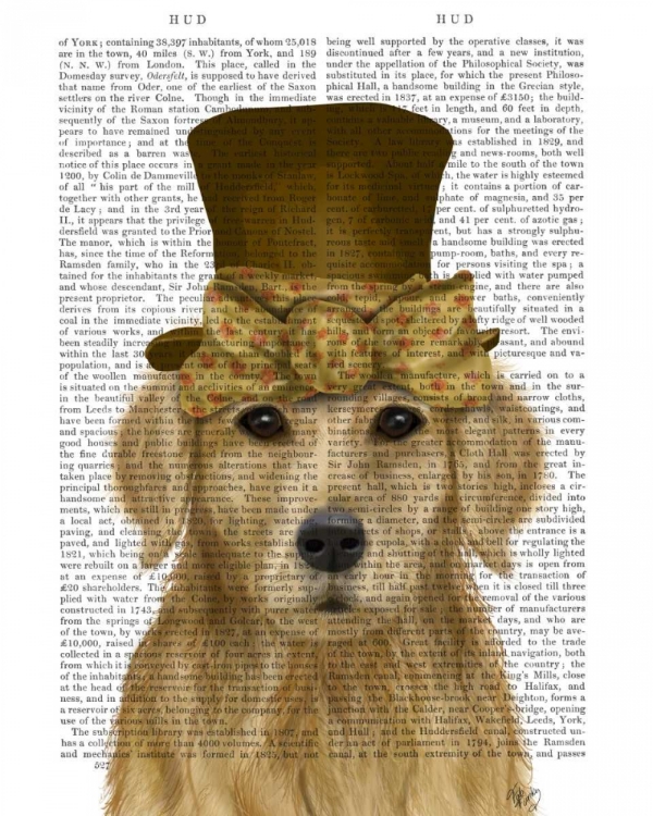 Picture of GOLDEN RETRIEVER, HAT AND BOW