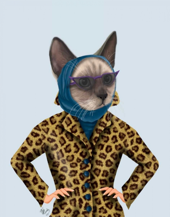 Picture of CAT WITH LEOPARD JACKET