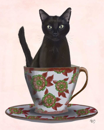 Picture of BLACK CAT IN TEACUP