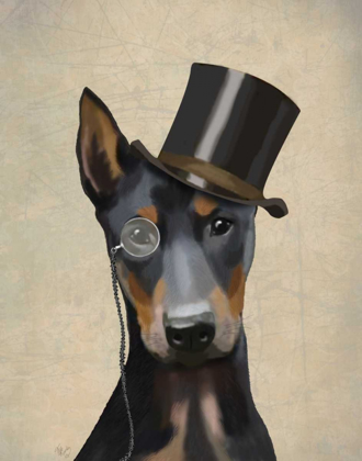 Picture of DOBERMAN, FORMAL HOUND AND HAT