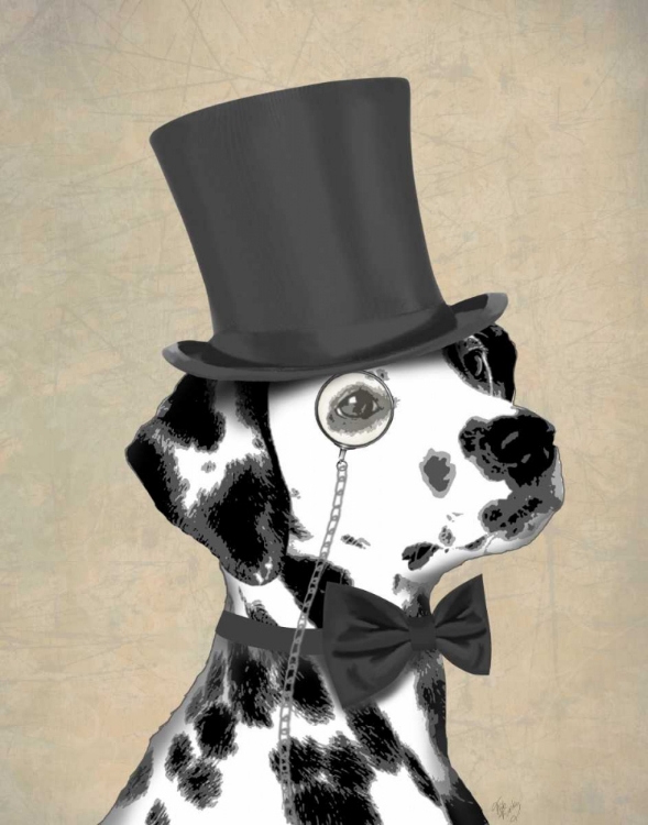 Picture of DALMATIAN, FORMAL HOUND AND HAT