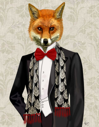 Picture of FOX WITH RED BOW TIE