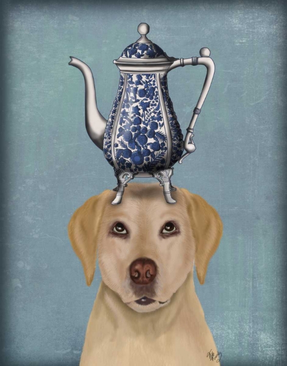 Picture of LABRADOR WITH TEAPOT