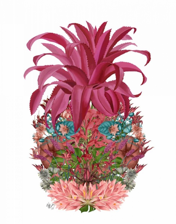 Picture of PINEAPPLE, TROPICAL FLOWERS 2