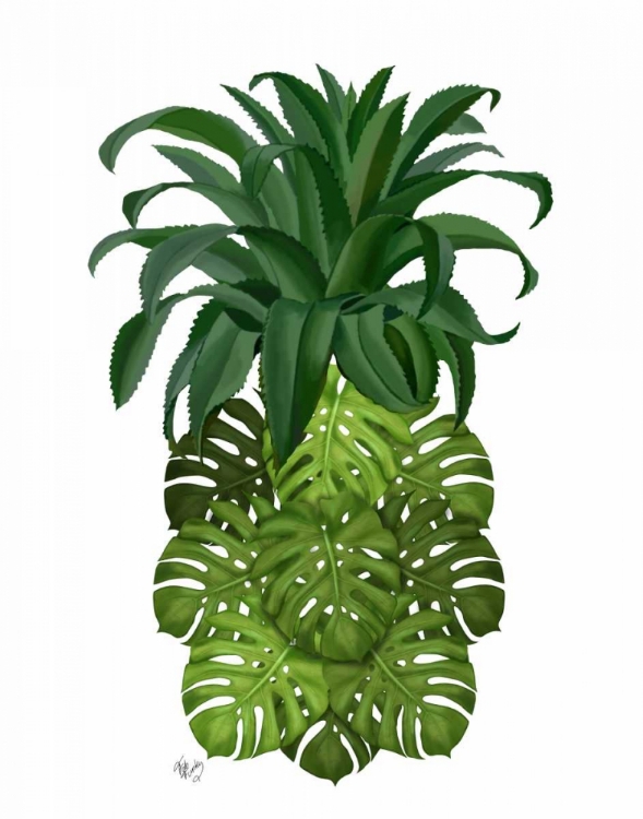 Picture of PINEAPPLE, MONSTERA LEAF