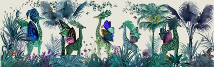 Picture of TROPICAL GIRAFFES, BLUE