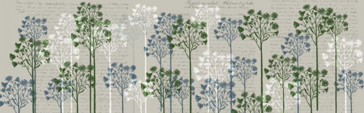 Picture of FLORAL TREES, FRENCH BLUE AND MOSS