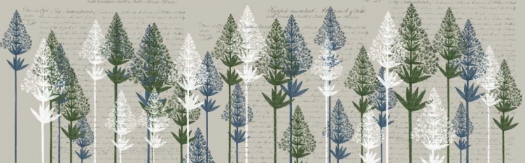 Picture of LEAFY PINES, FRENCH BLUE AND MOSS