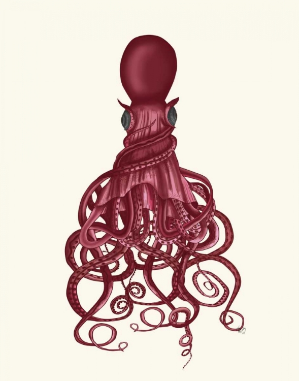 Picture of OCTOPUS, TWISTED RED