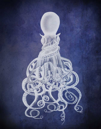 Picture of OCTOPUS, TWISTED WHITE ON BLUE