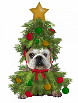 Picture of ENGLISH BULLDOG, CHRISTMAS TREE COSTUME