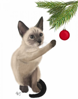 Picture of SIAMESE CAT AND BAUBLE