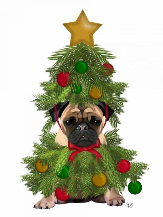 Picture of PUG, CHRISTMAS TREE COSTUME