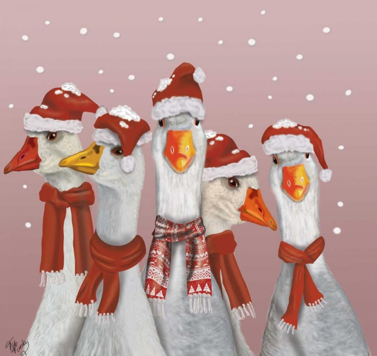 Picture of CHRISTMAS GAGGLE OF GEESE