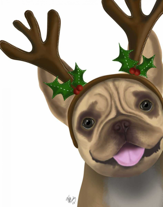 Picture of FRENCH BULLDOG, ANTLERS 2