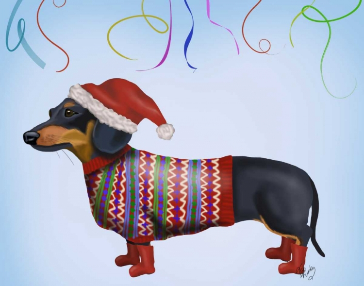 Picture of CHRISTMAS DACHSHUND